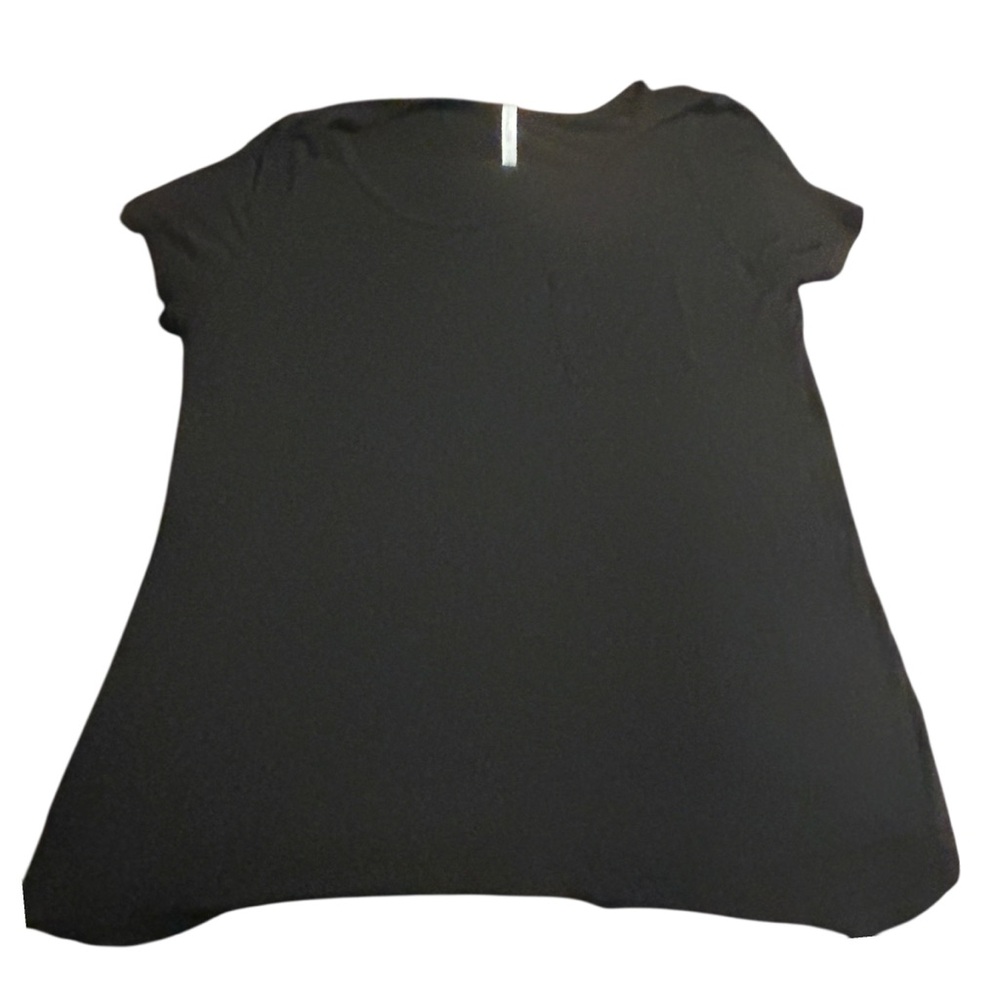Active USA Black Short Sleeve Tunic Top Casual Comfort